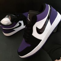 Nike Air Jordan 1 Low Court Purple Лилави Обувки Маратонки Кецове Размер 42 Номер 26.5см , снимка 2 - Маратонки - 40792735