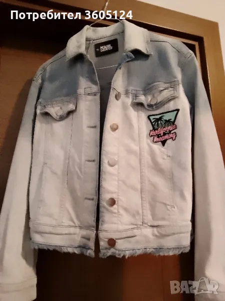 Оригинално дънково яке KARL LAGERFELD размер ХS, снимка 1