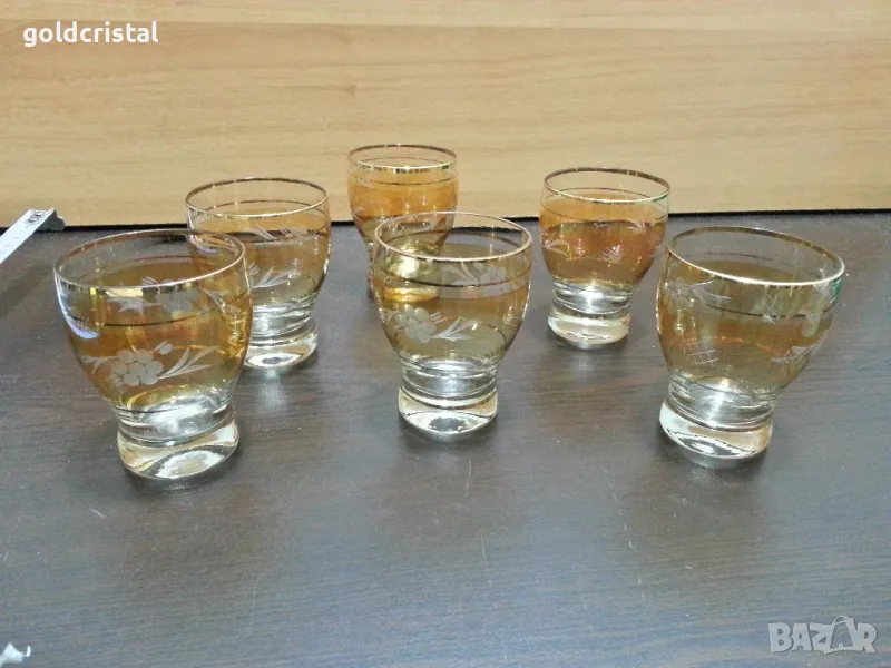 стари стъклени чаши , снимка 1