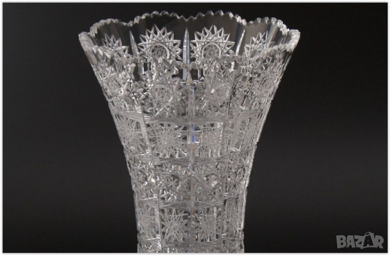 Кристална  ваза 26 см, снимка 1