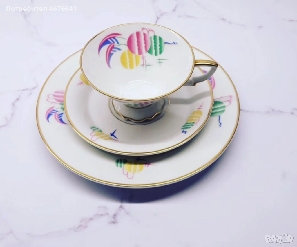 Троен порцеланов сет, снимка 1