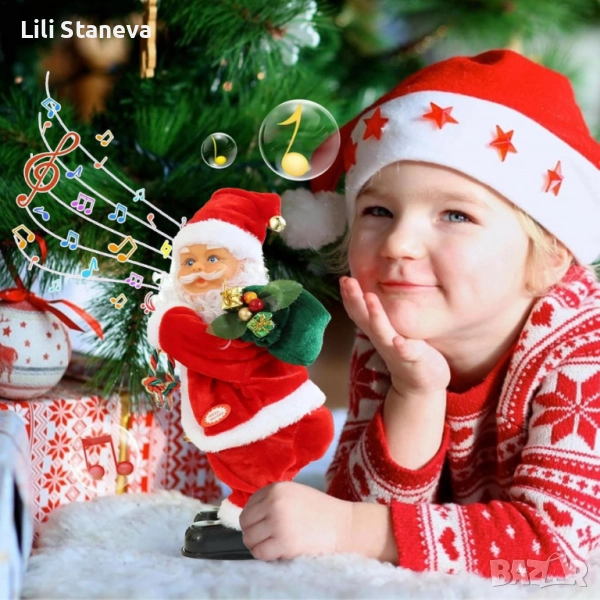 Танцуващ Дядо Коледа с музика и светлини – празнично настроение у дома!, снимка 1