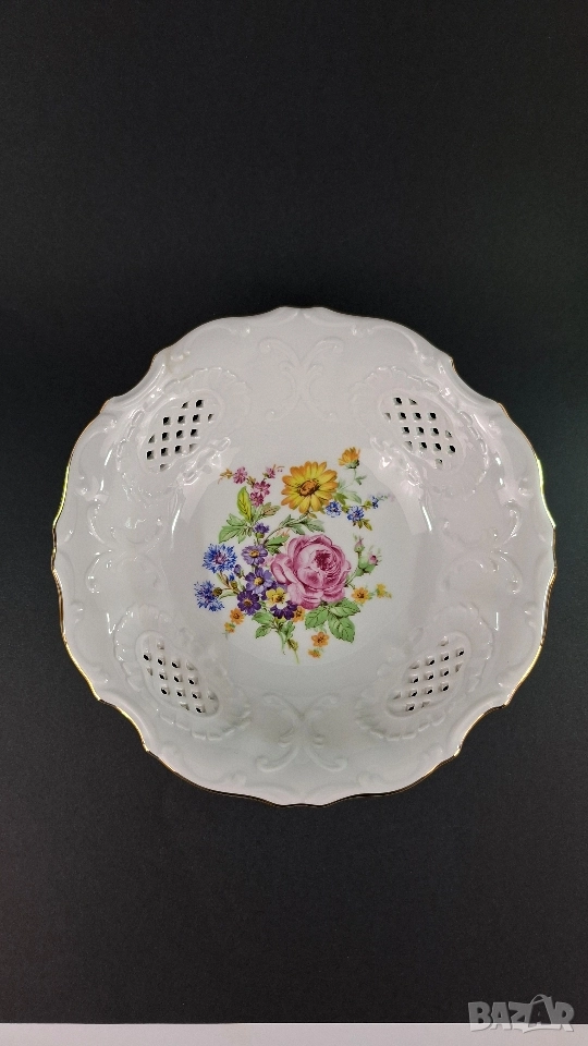 Ажурна порцеланова купа Pirkenhammer, снимка 1