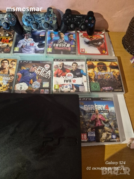 Плейстейшън 3 + дискове и джойстици, снимка 1