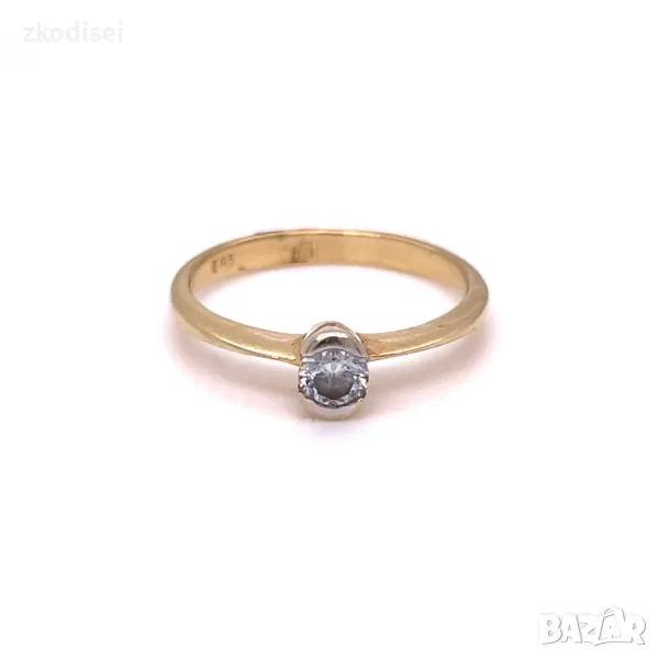 Златен дамски пръстен 2,55гр. 14кр.проба:585 размер:57 модел:29959-5, снимка 1