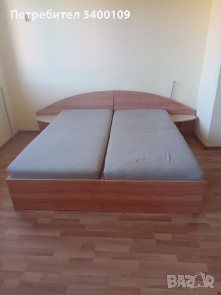 Ъглово легло,еднокрилен гардероб и бюро , снимка 1