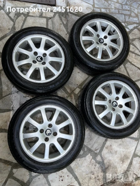 Продавам лети джанти 16” 4х108 с летни гуми 205/55/16, снимка 1