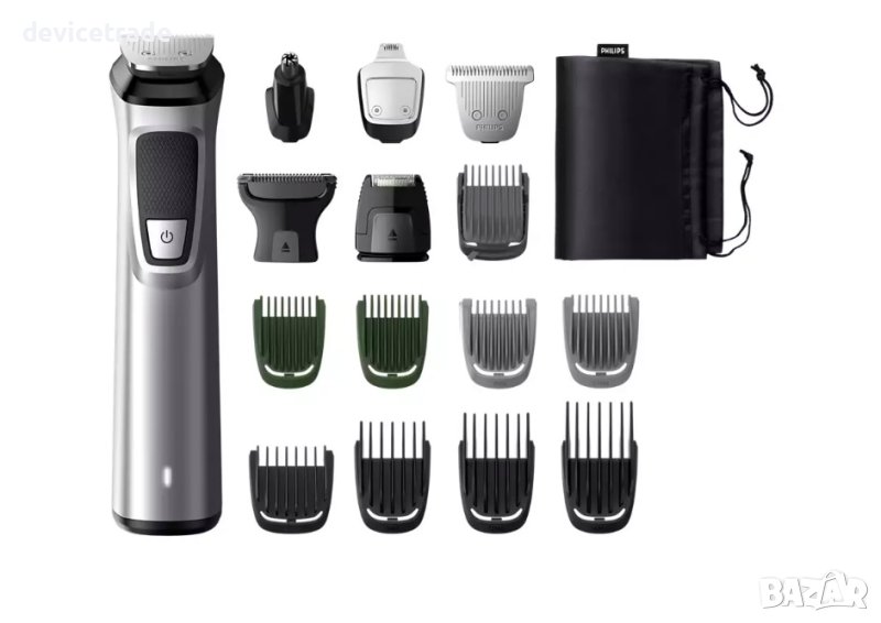 Тример Philips Multigroom MG7736/15, 16 in 1, Самозаточващи се метални остриета, снимка 1