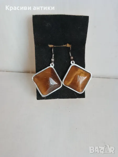 Обеци от тигрово око, снимка 1