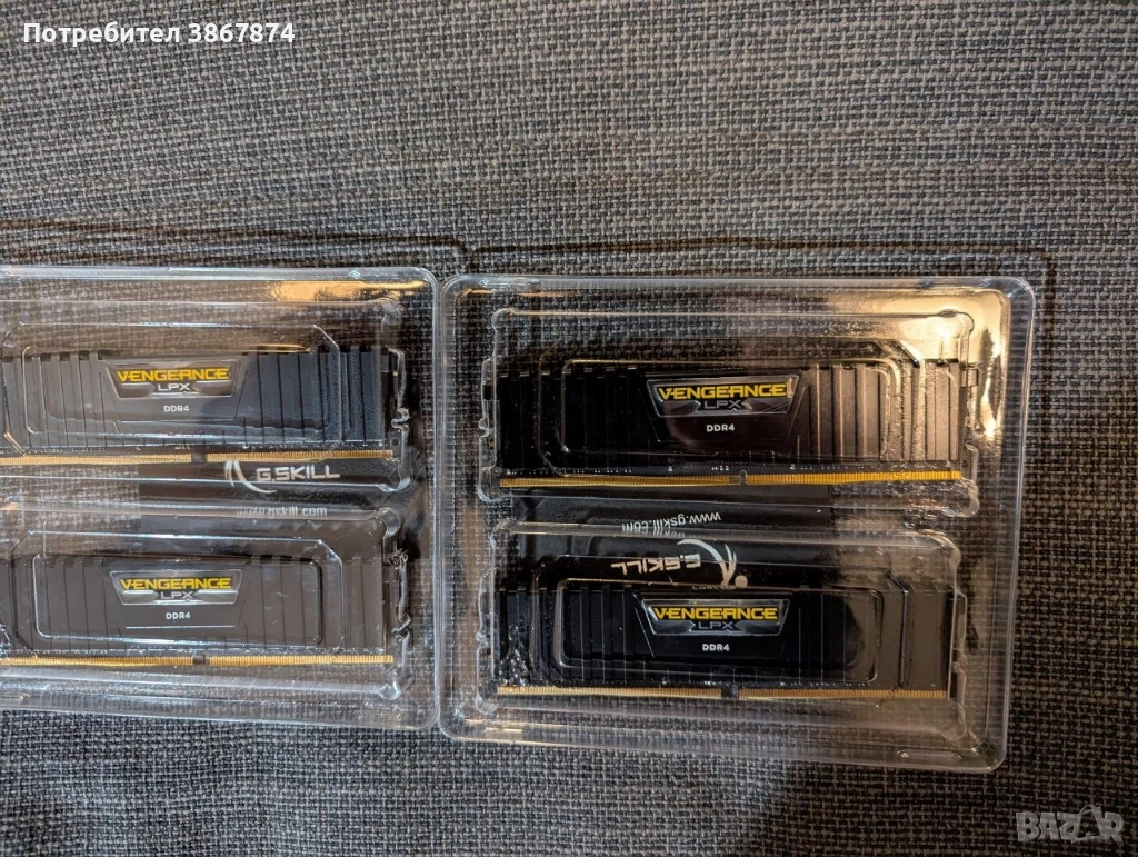RAM Corsair Vengeance LPX 64GB (4×16GB) DDR4 3200MHz CL16, снимка 1