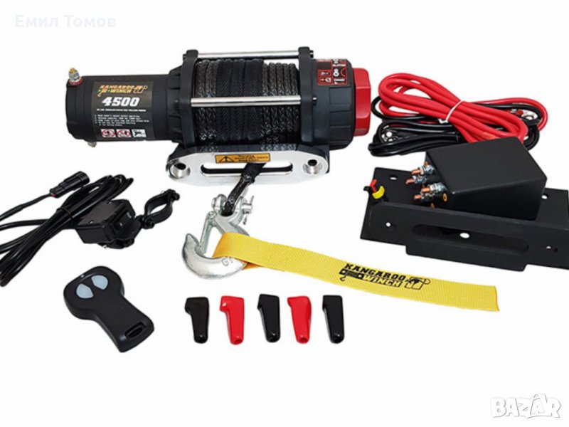 Лебедка за ATV и UTV със синтетично въже KangarooWinch K 4500 SR (2040kg) PowerWinch -НОВА, снимка 1