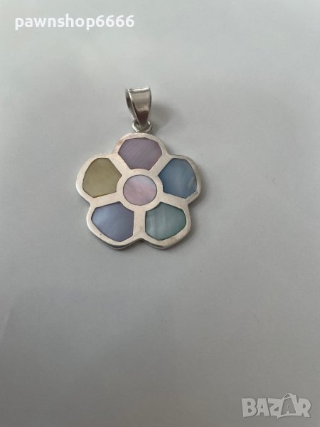 Сребърна висулка със седеф 925, снимка 1