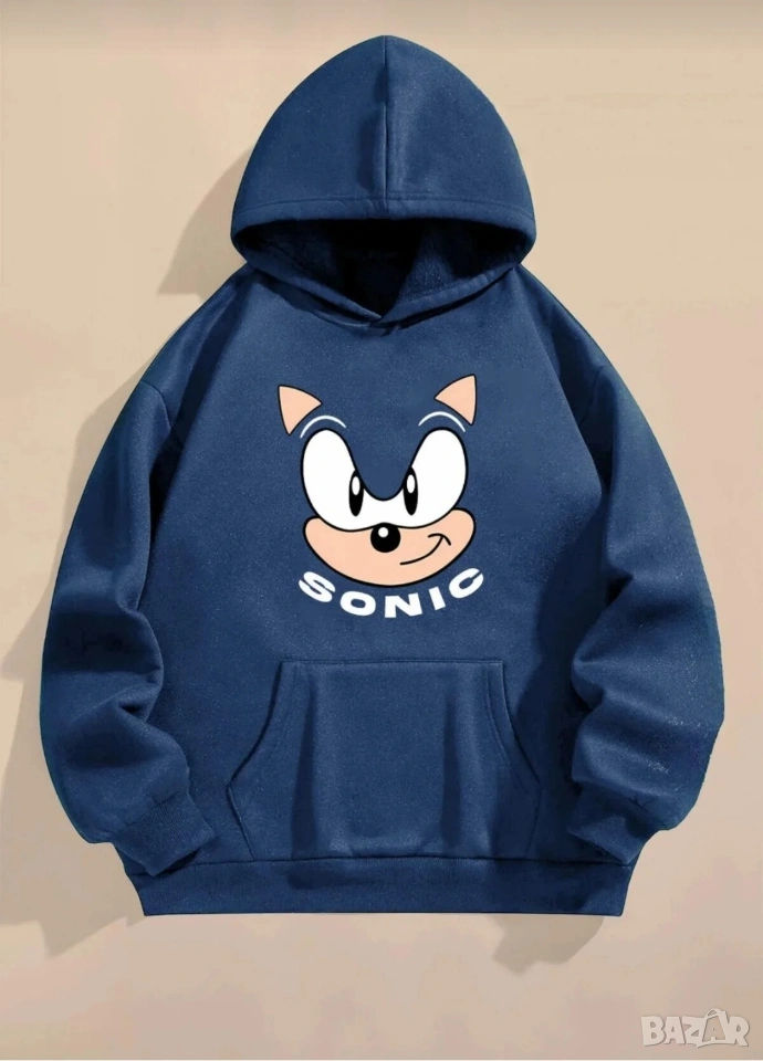 Детски суичър с качулка Sonic, снимка 1