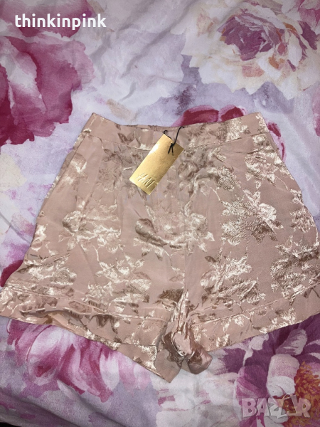 Къси Панталони в златисто розово с блодерия ХМ H&M , снимка 1
