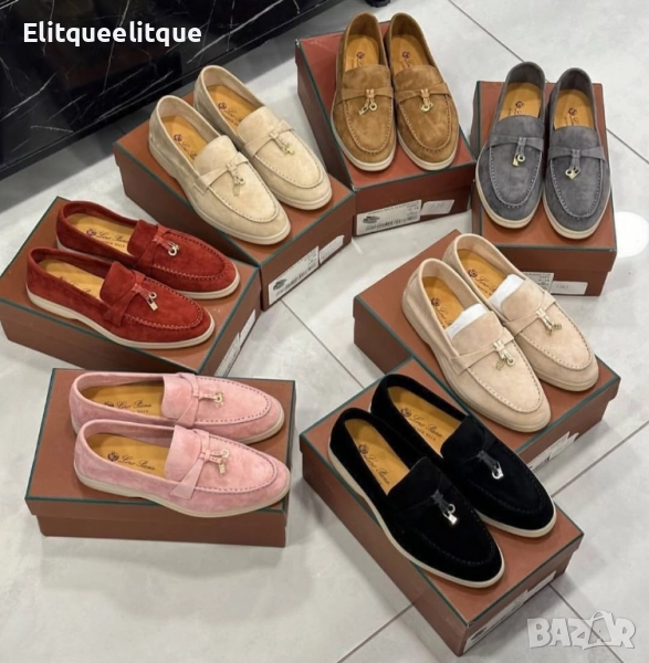 мокасини от естествен велур loro piana, снимка 1