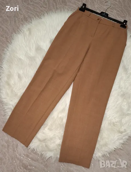 СТРАХОТЕН панталон в светлокафяв цвят с широк прав крачол , снимка 1