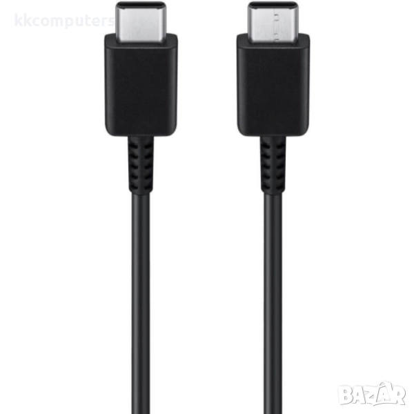 Оригинален кабел Samsung USB-C - USB-C, EP-DW767JBE, 25W, 1.8м, 3A, в плик, Черен, снимка 1
