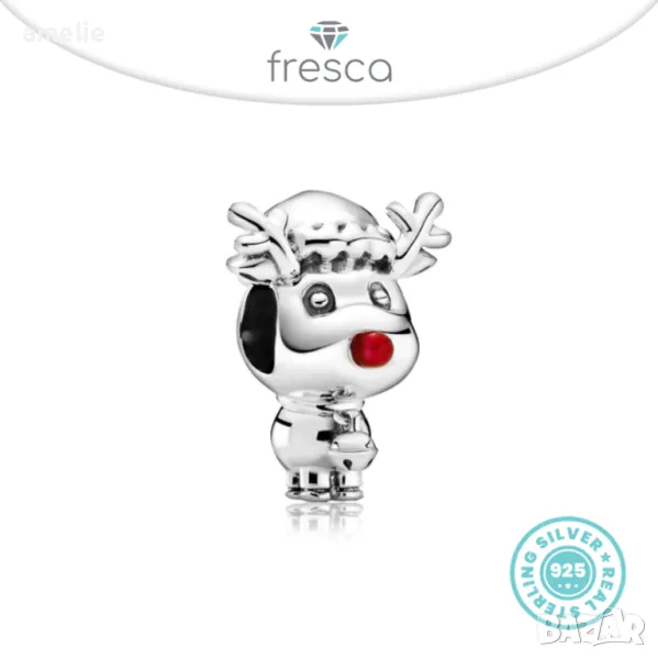 Коледни талисмани Fresca по модел тип Пандора Pandora с печати S 925 Christmas Collection, снимка 1