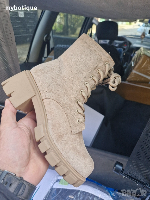 Дамски боти велур, снимка 1