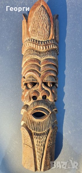 Стара уникална дървена маска от Камбоджа, снимка 1