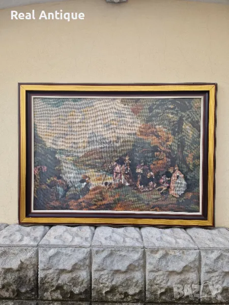 Страхотен голям антикварен колекционерски холандски гоблен , снимка 1