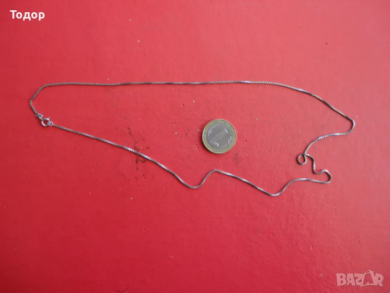 Сребърна верижка колие 9, снимка 1