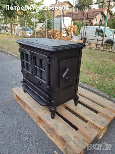 Френска чугунена камина печка на дърва, снимка 1