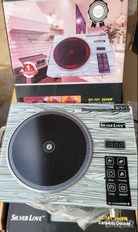 Електрическа керамична инфрачервена/индукционен готварски котлон SilverLove SC-101, снимка 1