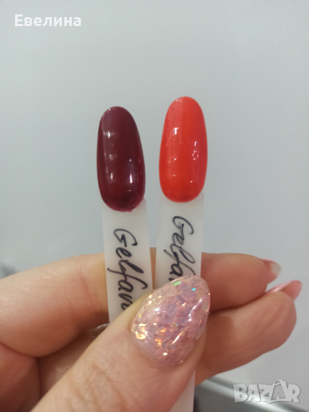 Промо цена! Комплект 2 броя гел лак в оранжево и тъмно оранжево към кафяво, снимка 1