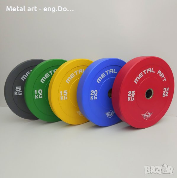 Едноцветни гумирани дискове с широк ръб (Color Rubber Bumper Plates with Wide rim) , снимка 1