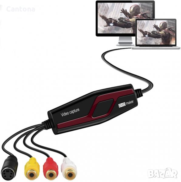 USB адаптер за редактиране и запис на аналогово аудио и видео, RCA S - Video, DVD Maker, снимка 1