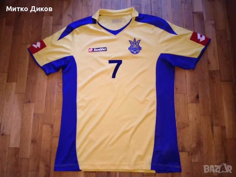 Украйна винтидж футболна тениска маркова на Лото №7 Андрей Шевченко размер Л реален, снимка 1