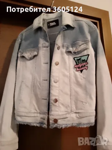 Оригинално дънково яке KARL LAGERFELD размер ХS, снимка 1
