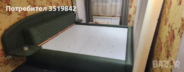 Тапицирана кожена спалня , снимка 1