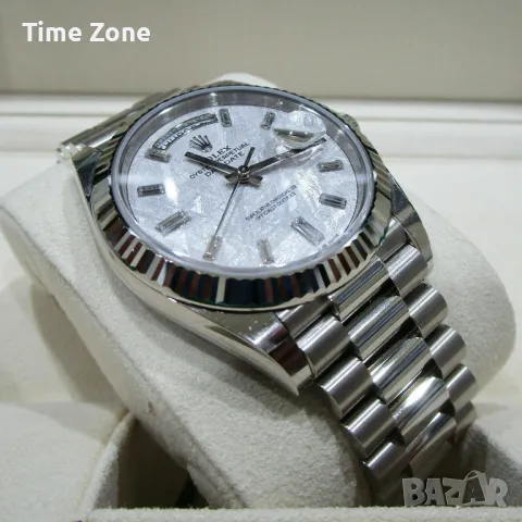 Rolex Day-Date 40mm President White Gold Meteorite Dial Diamonds Automatic Различни Варианти, снимка 5 - Мъжки - 48183465