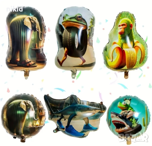 Различни ITALIAN BRAINROT фолио фолиев балон хелий или въздух, снимка 4 - Други - 52004509