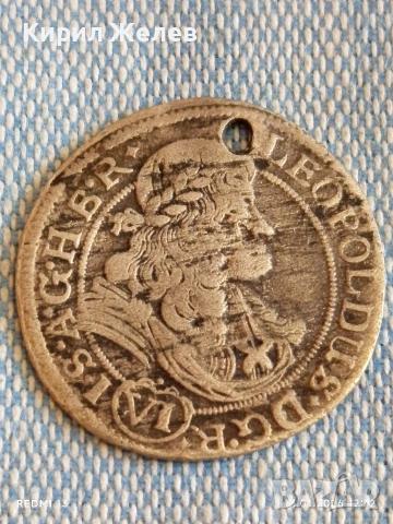 Сребърна монета 6 кройцера 1683г. Леополд първи Австрия 52908, снимка 2 - Нумизматика и бонистика - 53083639