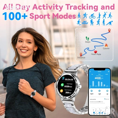 Дамски смарт часовник Homailida, снимка 5 - Смарт часовници - 53330538