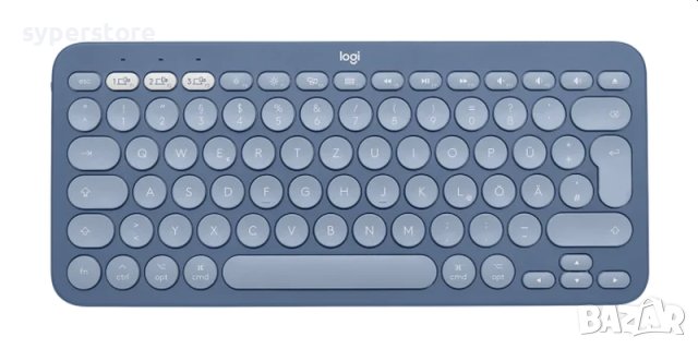 Клавиатура Безжична Logitech K380 Синя Специално създадена за iMac, MacBook, iPad и iPhone