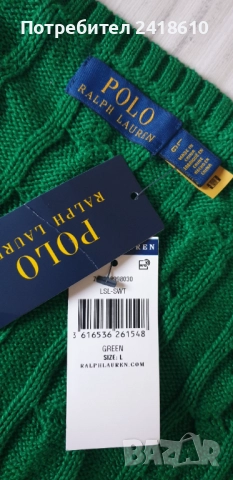 POLO Ralph Lauren Cable Cotton / Knit Mens Size L НОВО! ОРИГИНАЛ! Мъжки Пуловер!, снимка 18 - Пуловери - 51572409