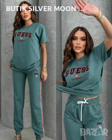Дамски Памучни Комплекти - Лого Бродирано ✨Guess, снимка 2 - Спортни екипи - 50425920