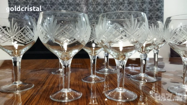 ретро стъклени чаши , снимка 3 - Антикварни и старинни предмети - 20064449