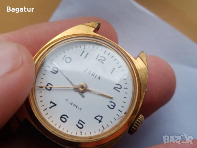 Часовник Заря 17 камней, 17 jewels, работещ, AU 10, снимка 4 - Антикварни и старинни предмети - 53509210