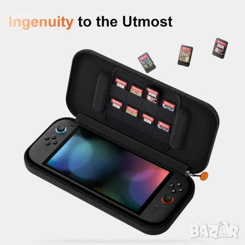 COOWPS Тънък калъф за Nintendo Switch 2 (2025), твърда обвивка, черен, снимка 4 - Аксесоари - 50907363