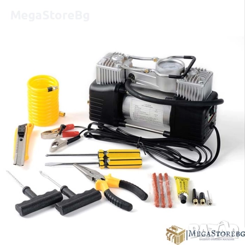 Двуцилиндров Компресор с инструменти и куфар PA1132, снимка 2 - Аксесоари и консумативи - 52060336