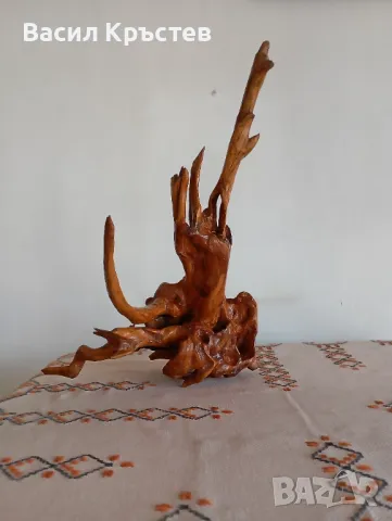 Скулптура, пластика от дърво в 4 ракурса, "Вечната гора", уникат, 1988 г., снимка 3 - Антикварни и старинни предмети - 47833100