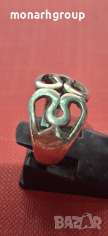 Сребърен пръстен, снимка 3 - Пръстени - 52656307