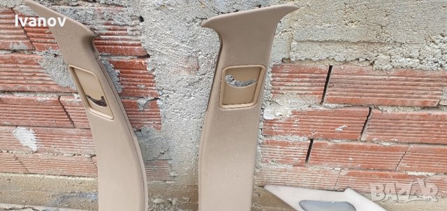Странични кори колонки колани бмв е34 седан задни кори плафони bmw e34 B/C Column panel cover beige , снимка 4 - Части - 42121438