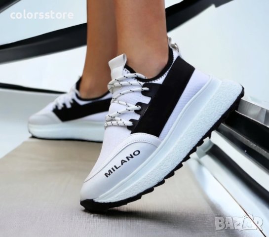 Кецове на платформа - бяло с бяло ходило - F-122, снимка 2 - Кецове - 42129372