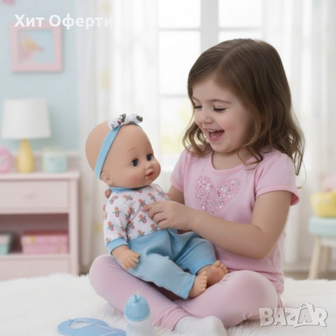 Пишкаща кукла с музикални ефекти и аксесоари, снимка 4 - Кукли - 53151089